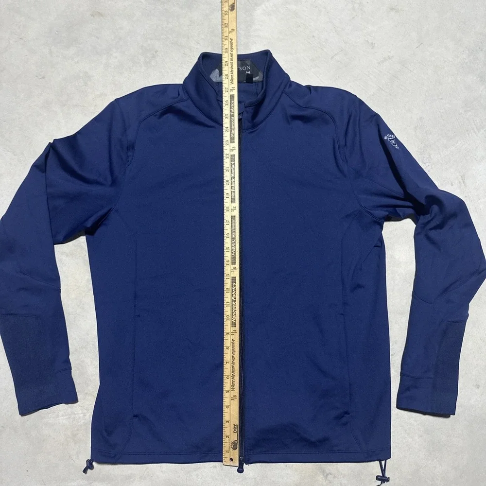 Greyson Jacket Men's SZ Large Blue Full Zip Golf Performance Stretch Embroidered